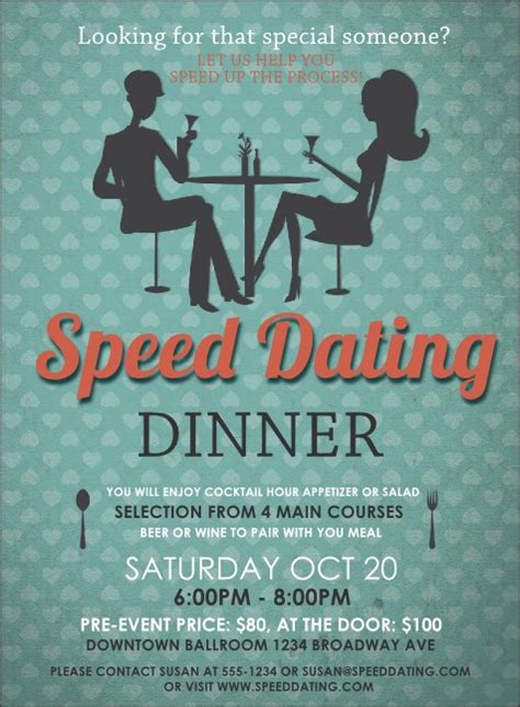 speed dating invitation